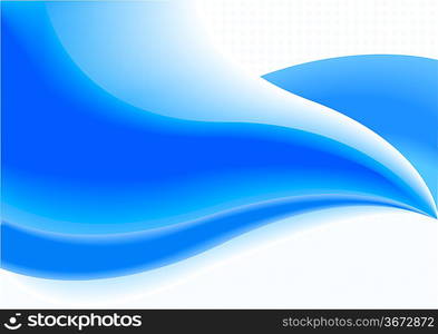 ""Vector blue wave background; clip-art""