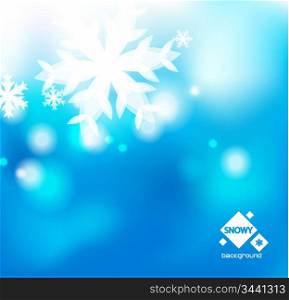 vector blue winter abstract backround