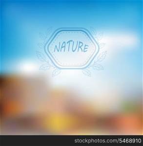 Vector blurred abstract background with frame for your text