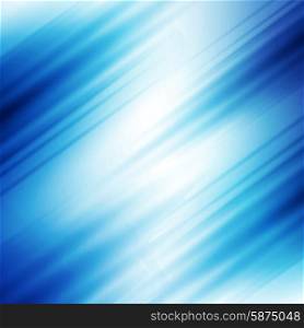 Vector blurred abstract background with stripes. blue color