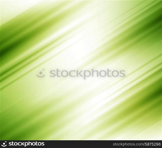 Vector blurred abstract background with stripes. Green color