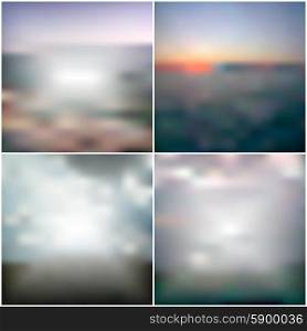 Vector blurred backgrounds with the sea sunset.. Vector blurred backgrounds with the sea sunset