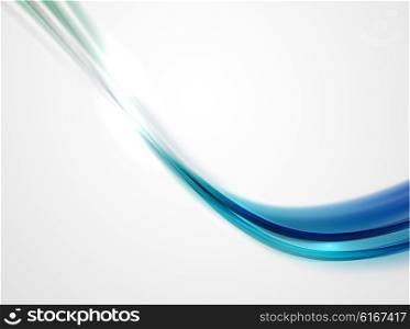 Vector blurred wave abstract template. Vector clean blurred wave abstract template
