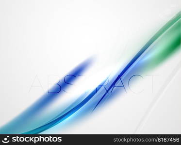 Vector blurred wave abstract template. Vector clean blurred wave abstract template