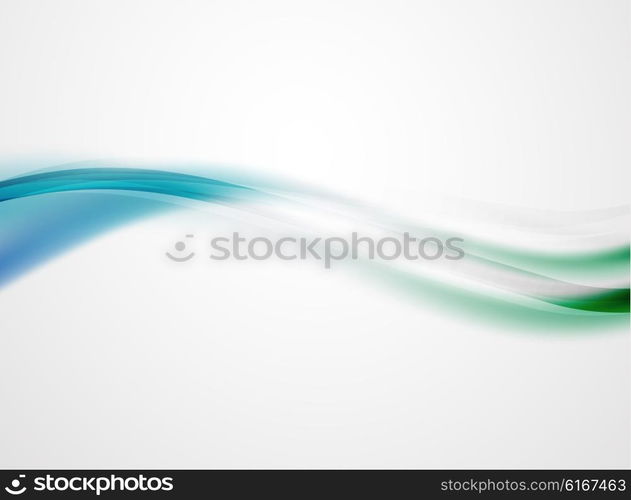 Vector blurred wave abstract template. Vector clean blurred wave abstract template