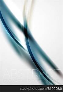 Vector blurred wave abstract template. Vector clean blurred wave abstract template