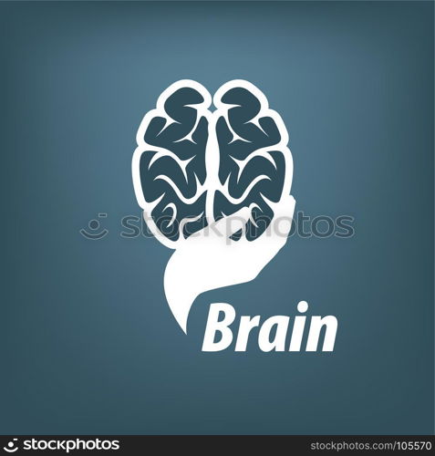 Vector brain logo. Illustration of the brain. Pattern abstract vector logo