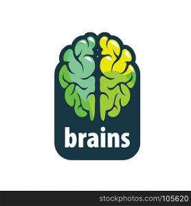 Vector brain logo. Illustration of the brain. Pattern abstract vector logo