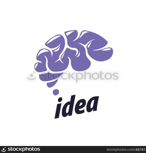 Vector brain logo. template design logo brain. Vector illustration of icon