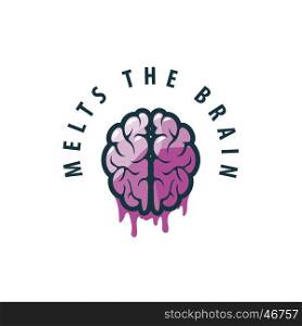 Vector brain logo. template design logo brain. Vector illustration of icon