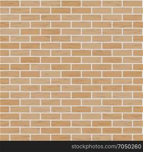 Vector Brick Wall Background. Classic Texture Seamless Pattern Illustration Of Brick Wall. Seamless Brown Brick Wall Vector Background Illustration