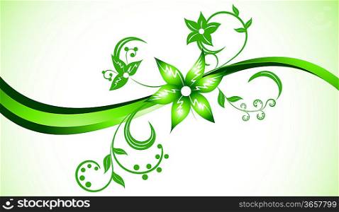 ""Vector bright background in green color; clip-art""