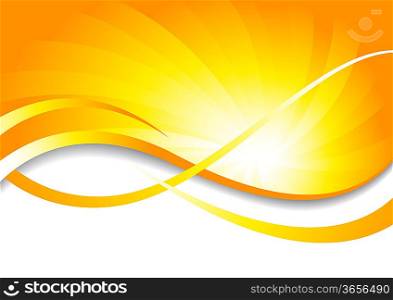 ""Vector bright background in yellow color; clip-art""