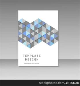 Vector brochure design with abstract triangles background. Vector brochure design with abstract triangles background.
