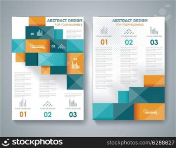 Vector brochure template design with 3d elements.