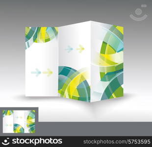 Vector brochure template design with 3d glass circles elements.