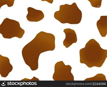 Vector brown and white spotted cow design