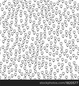 Vector Brush Heart Seamless Pattern Love Grange Minimalist Design in Black Color. Modern Grung Collage Background for kids fabric and textile.. Vector Brush Heart Seamless Pattern Love Grange Minimalist Design in Black Color. Modern Grung Collage Background for kids fabric and textile