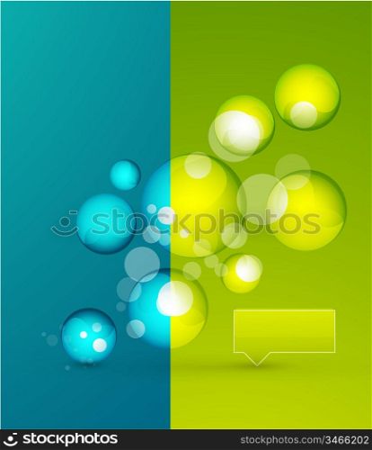 Vector bubbles background