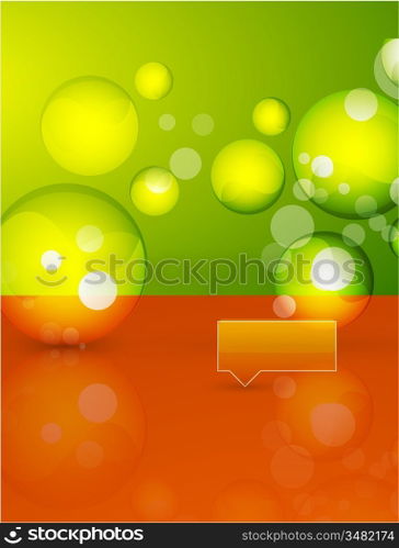 Vector bubbles background