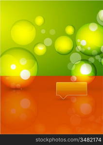 Vector bubbles background