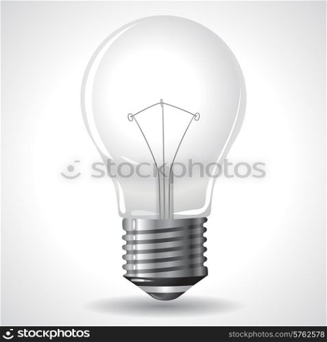 Vector Bulb Isolated on Grey Gradient Background.. Vector Bulb Isolated on Grey Gradient Background