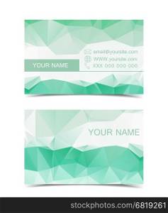 Vector business cards. Set of two sided business cards designs