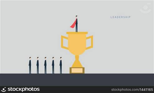 vector business finance. Leadership concept, manages financial growth . Vector illustration flat design