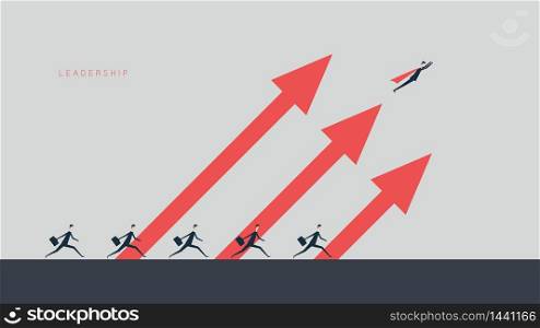 vector business finance. Leadership concept, manages financial growth . Vector illustration flat design