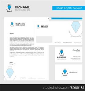 Vector Business Letterhead, Envelope and visiting Card Design vector template