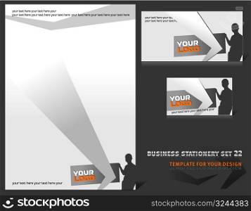 Vector business stationery set 23