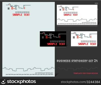 Vector business stationery set 25