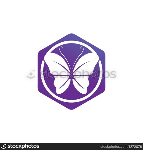 Vector Butterfly conceptual simple colorful icon Logo Vector Animal