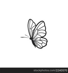 Vector Butterfly conceptual simple, colorful icon. Logo. Vector illustration 