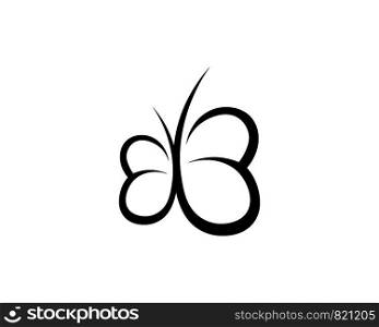 Vector - Butterfly conceptual simple, colorful icon. Logo. Vector illustration