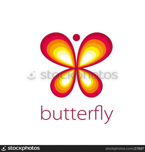 vector butterfly logo. logo design pattern butterflies. Vector illustration of icon