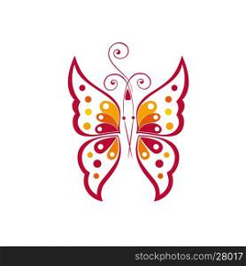 vector butterfly logo. logo design pattern butterflies. Vector illustration of icon
