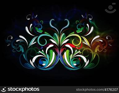 vector butterfly with bokeh background