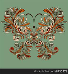 vector butterfly with detailed wings, fully editable eps 8 file