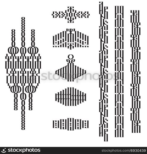 Vector Calligraphic Design Elements. Can be used as bookmarks, dividers, decorating elements