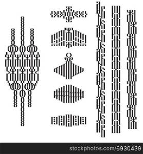Vector Calligraphic Design Elements. Can be used as bookmarks, dividers, decorating elements