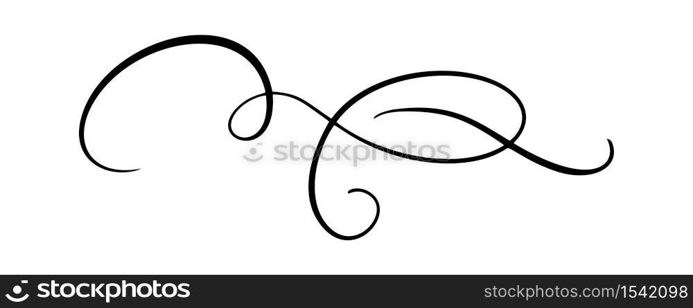 Vector calligraphy element flourish. Hand drawn divider for page decoration and frame design illustration swirl ornament. Decorative for wedding cards and invitations.. Vector calligraphy element flourish. Hand drawn divider for page decoration and frame design illustration swirl ornament. Decorative for wedding cards and invitations