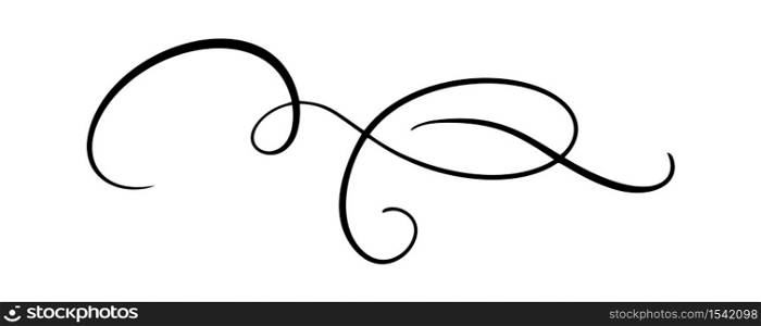 Vector calligraphy element flourish. Hand drawn divider for page decoration and frame design illustration swirl ornament. Decorative for wedding cards and invitations.. Vector calligraphy element flourish. Hand drawn divider for page decoration and frame design illustration swirl ornament. Decorative for wedding cards and invitations