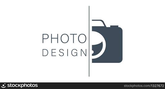 vector camera icon for photo design on background
