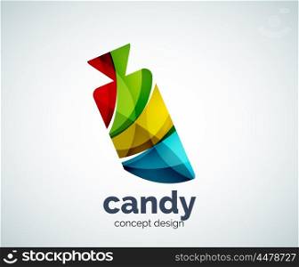 Vector candy logo template, abstract business icon