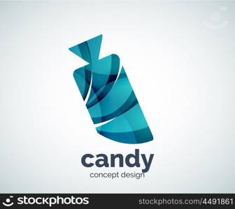 Vector candy logo template, abstract business icon