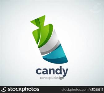 Vector candy logo template, abstract business icon