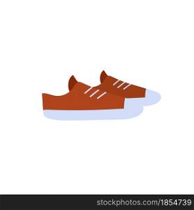 Vector cartoon flat fashionable sneakers.New trendy beautiful footwear isolated on empty background-clothing shoe store,shopping and fashion concept,web site banner ad design. Flat cartoon fashionable sneakers,fashion shopping vector illustration concept