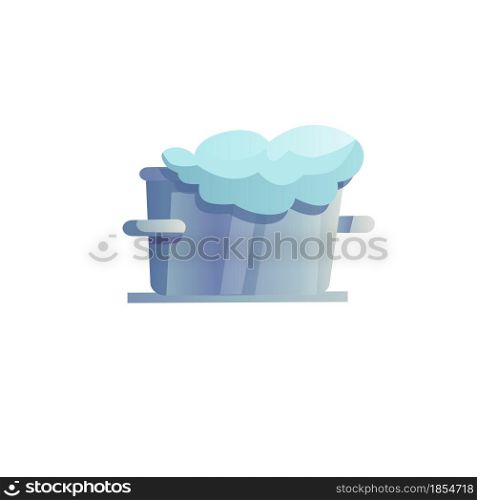 Vector cartoon flat pan isolated on empty background-kitchen tableware,kitchenware and cooking concept,web site banner ad design. Flat cartoon pan, kitchen tableware,kitchenware and cooking vector illustration concept