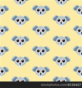 vector cartoon style koala seamless pattern 